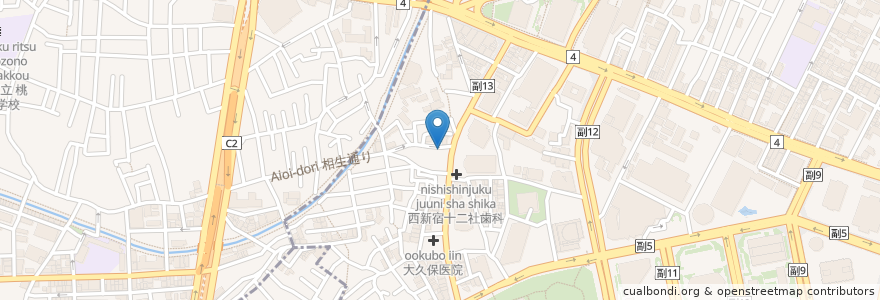 Mapa de ubicacion de 西新宿デンタルオフィス東京 en 일본, 도쿄도.