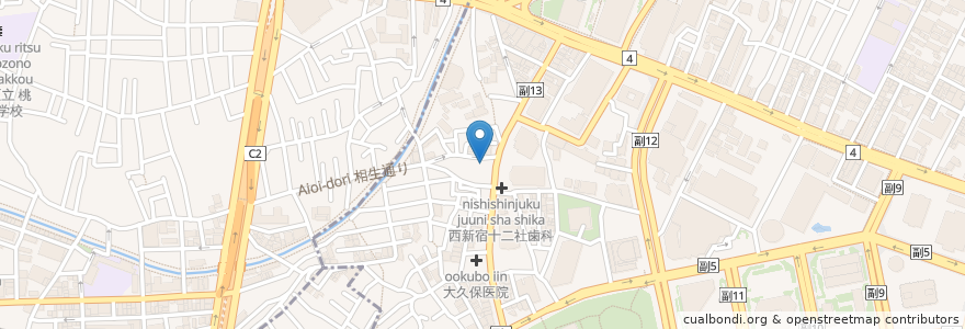 Mapa de ubicacion de 伊賀薬局 en ژاپن, 東京都.