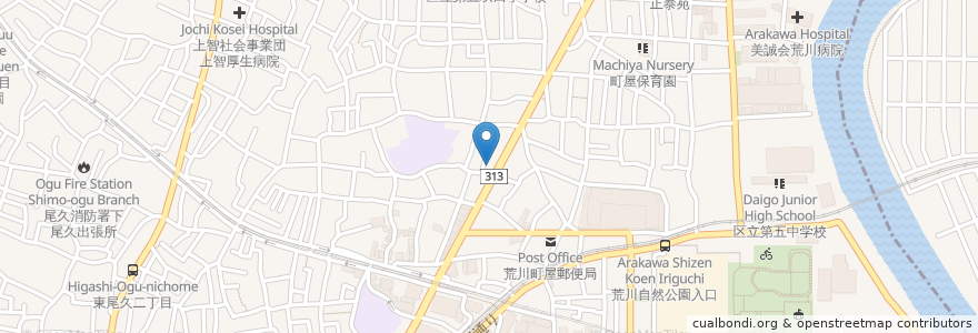 Mapa de ubicacion de らぁめん天元 en اليابان, 東京都.