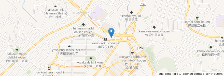 Mapa de ubicacion de しお川 en Jepun, 神奈川県, 横浜市, 緑区.