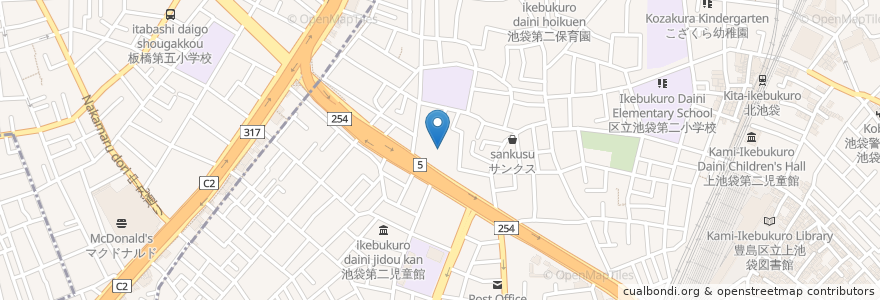 Mapa de ubicacion de 重林寺 en 日本, 東京都, 豊島区.