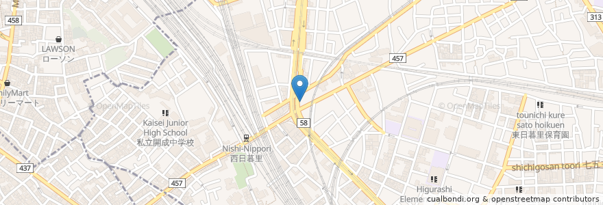Mapa de ubicacion de 餃子の王将 en Japan, 東京都.