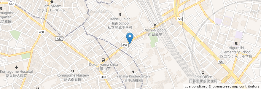 Mapa de ubicacion de おにぎり もがみ en Japan, Tokio, 台東区.