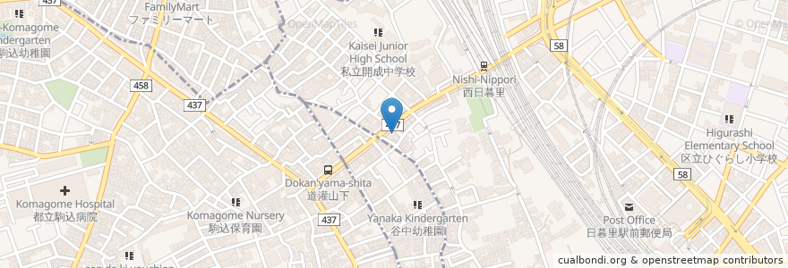 Mapa de ubicacion de 丹野歯科医院 en Japón, Tokio, Taito.