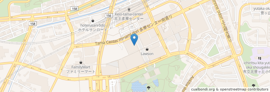 Mapa de ubicacion de ポピンズ en Japan, Tokio, 多摩市.