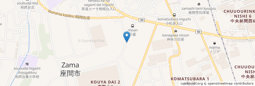 Mapa de ubicacion de イオンモール座間内郵便局 en Jepun, 神奈川県, 座間市.