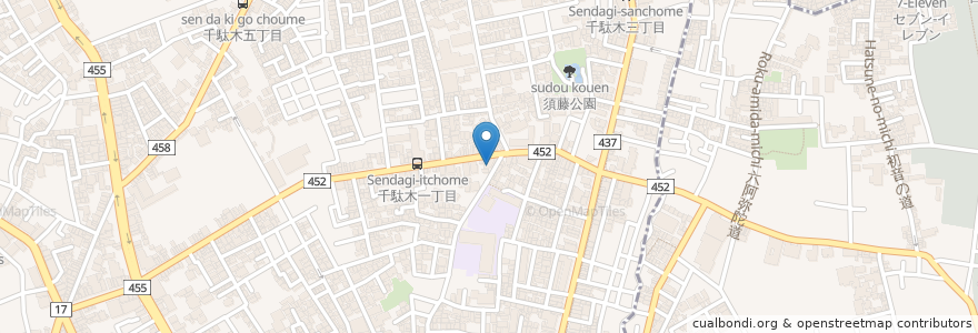 Mapa de ubicacion de 団子坂ひろせ小児科 en 日本, 東京都, 文京区.
