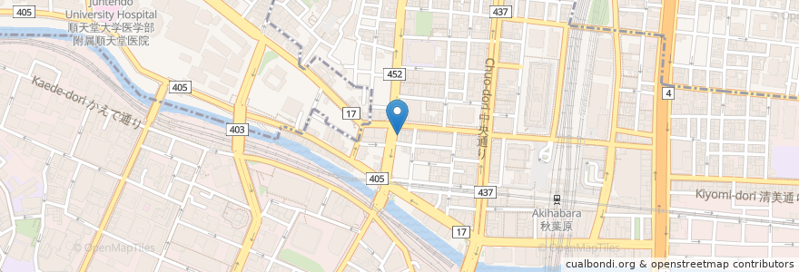 Mapa de ubicacion de 足湯喫茶 浪漫亭 en 日本, 東京都, 千代田区.