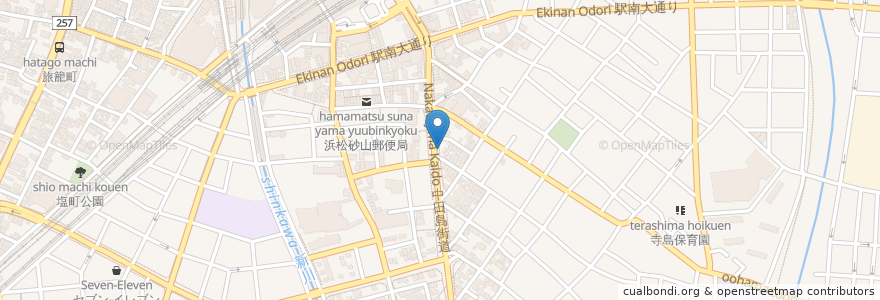 Mapa de ubicacion de 出入口 en Jepun, 静岡県, 浜松市, 中区.