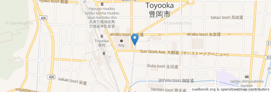 Mapa de ubicacion de しき彩 en 日本, 兵库县/兵庫縣, 豊岡市.