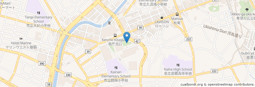 Mapa de ubicacion de 県民広場地下駐車場 en Japon, Préfecture D'Okinawa, 那覇市.
