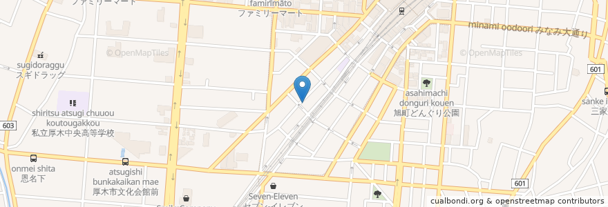Mapa de ubicacion de あつぎ心療クリニック en 日本, 神奈川県, 厚木市.
