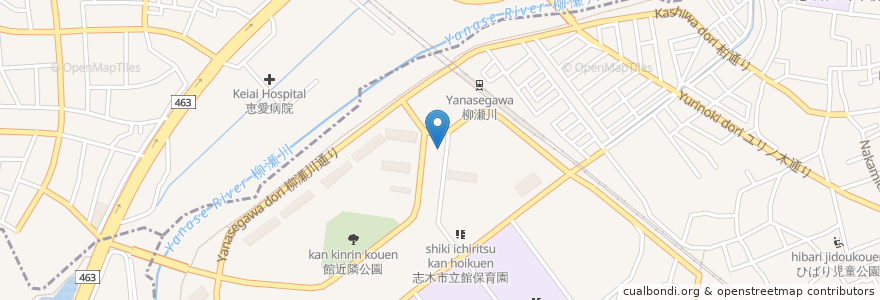 Mapa de ubicacion de 柳瀬川図書館臨時サービス窓口 en Japan, Präfektur Saitama.