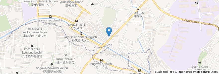 Mapa de ubicacion de 鯉寿司 en 日本, 東京都, 調布市.