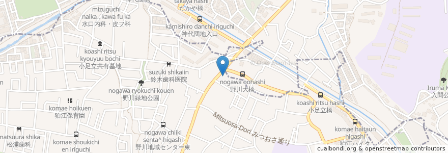 Mapa de ubicacion de とんかつ 澤井 en ژاپن, 東京都, 調布市.