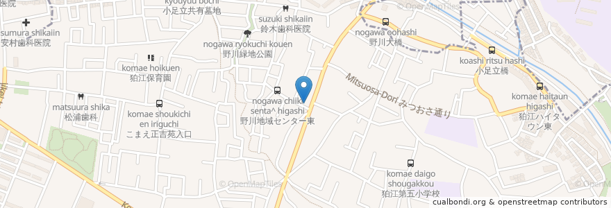 Mapa de ubicacion de 柏田内科クリニック en 일본, 도쿄도, 狛江市.