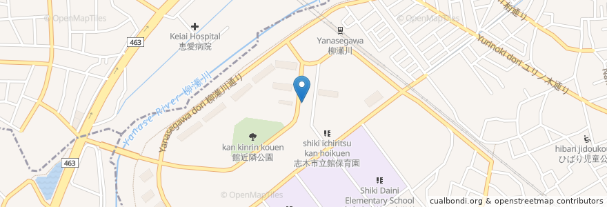 Mapa de ubicacion de とんかつ ひのはら en Jepun, 埼玉県, 志木市.