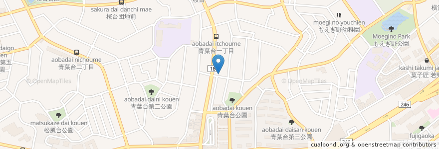 Mapa de ubicacion de 横浜家系ラーメン 北村家 en Japan, Präfektur Kanagawa, Yokohama, 青葉区.