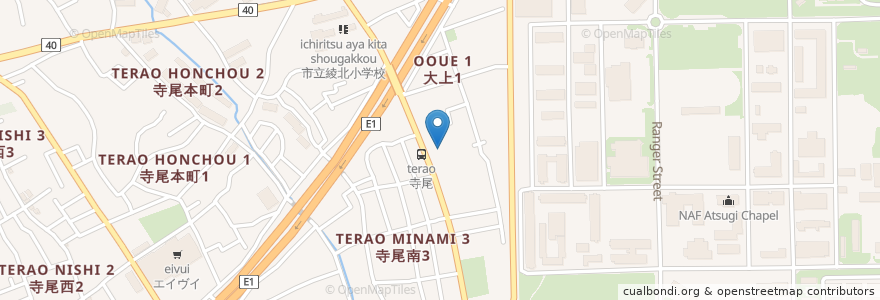 Mapa de ubicacion de クリエイト en Japón, Prefectura De Kanagawa, 綾瀬市.
