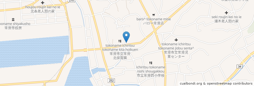 Mapa de ubicacion de TSUNE ZUNE en ژاپن, 愛知県, 常滑市.