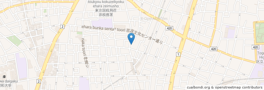 Mapa de ubicacion de 東日本銀行 en Japan, 東京都, 品川区.