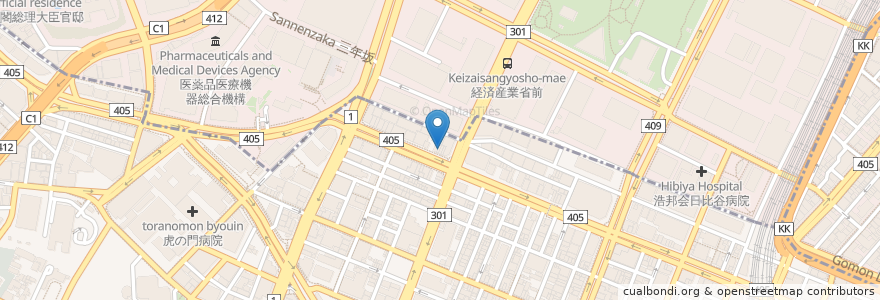 Mapa de ubicacion de 日野薬局 en Japon, Tokyo.