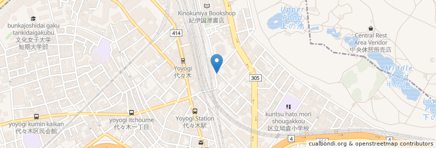 Mapa de ubicacion de 小諸そば en Japan, Tokio, 新宿区, 渋谷区.