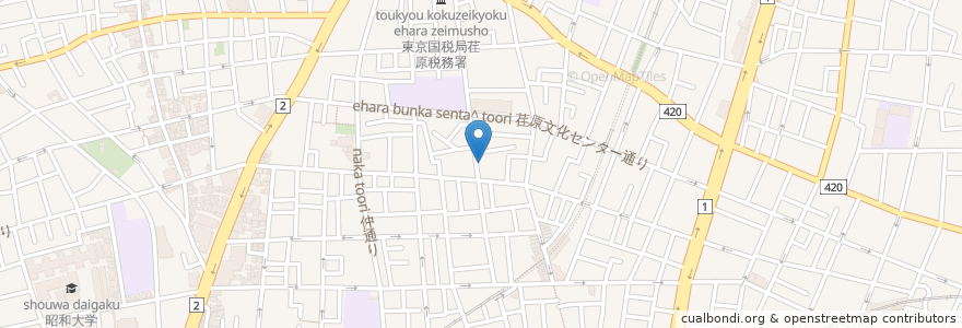 Mapa de ubicacion de 湯田医院 en Japon, Tokyo, 品川区.