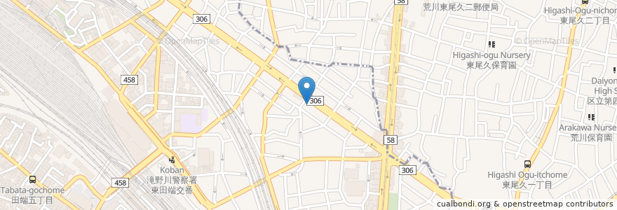 Mapa de ubicacion de ドミノ・ピザ en Japonya, 東京都, 北区.