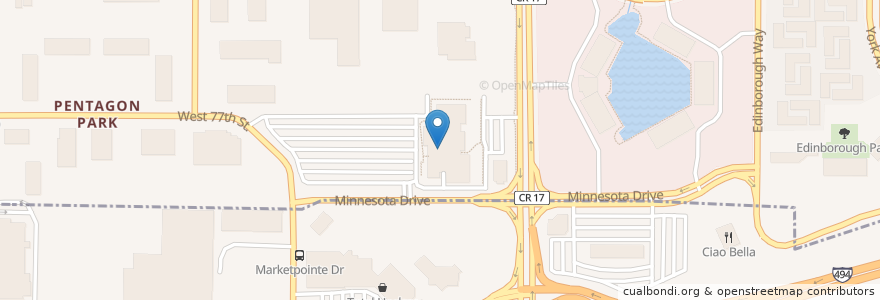 Mapa de ubicacion de Ted Paul Theater en Estados Unidos De América, Minnesota, Hennepin County, Edina.