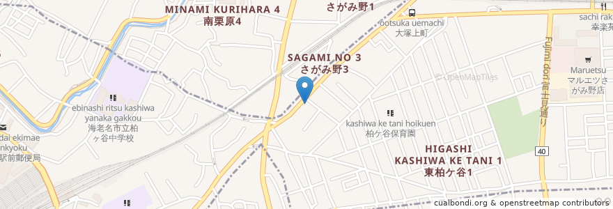 Mapa de ubicacion de 平塚信用金庫 en Japon, Préfecture De Kanagawa, 海老名市.