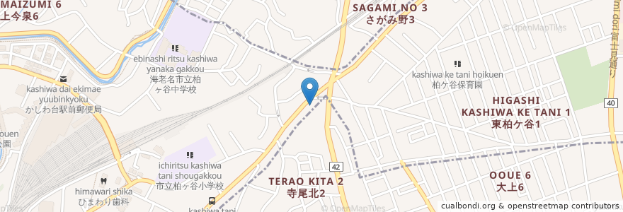 Mapa de ubicacion de あやせ眼科 en Japón, Prefectura De Kanagawa, 海老名市.