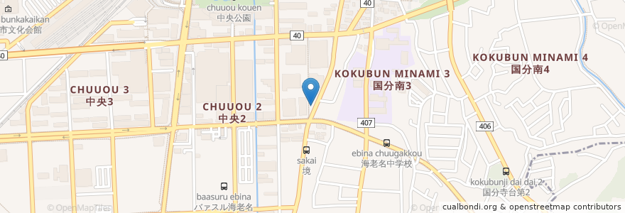 Mapa de ubicacion de うなぎ割烹むさし en 일본, 가나가와현, 海老名市.
