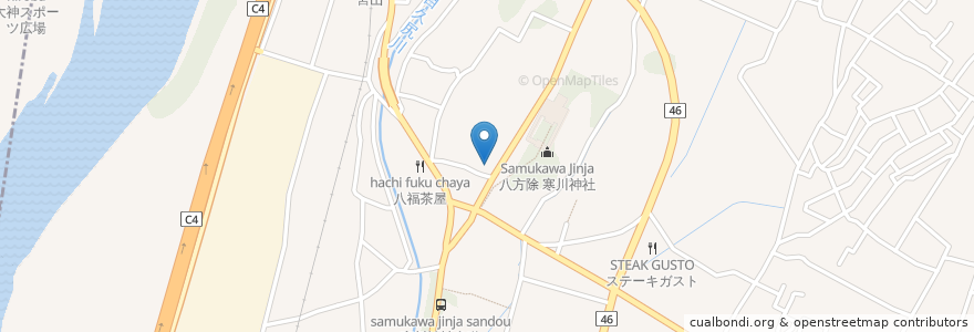 Mapa de ubicacion de レストランKoyo en 日本, 神奈川県, 高座郡, 寒川町.