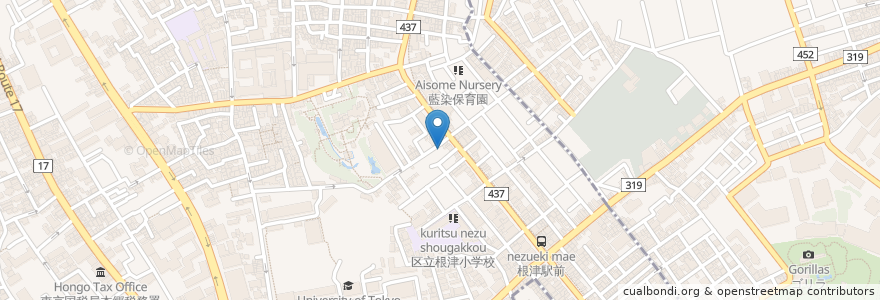 Mapa de ubicacion de 辻村歯科 en Jepun, 東京都, 文京区.