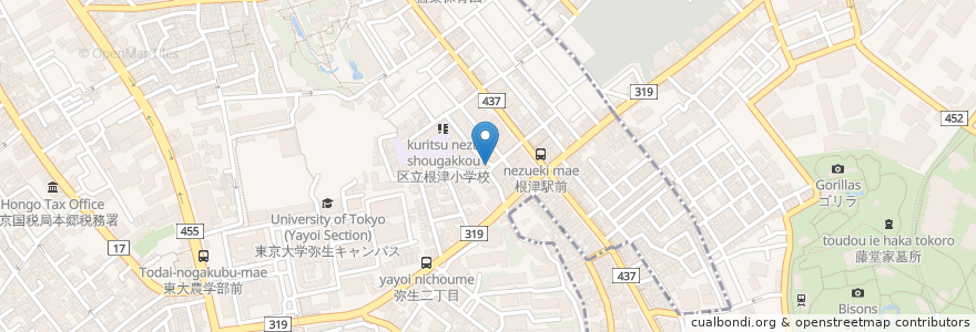 Mapa de ubicacion de 橋本珠算 en Giappone, Tokyo, 文京区.