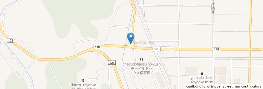 Mapa de ubicacion de かね正 en 日本, 兵庫県, 豊岡市.