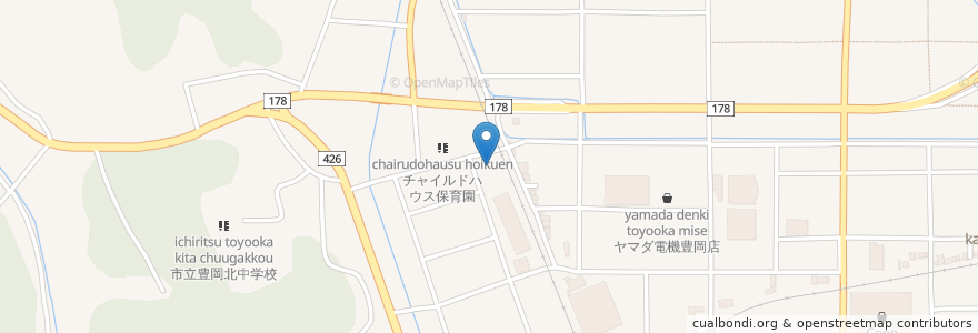 Mapa de ubicacion de 小端内科医院 en 日本, 兵庫県, 豊岡市.