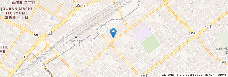 Mapa de ubicacion de エスパティオ駐車場 en Япония, Сидзуока, 静岡市, 葵区, 駿河区.