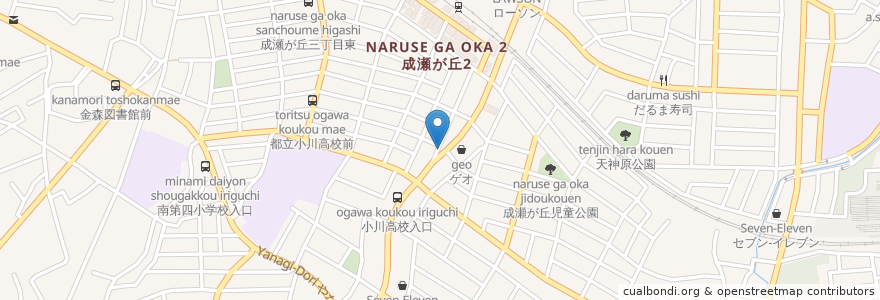 Mapa de ubicacion de 緒多留 en Japón, Tokio, Machida.
