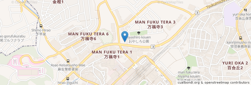 Mapa de ubicacion de 新百合山手ファースト歯科 en 일본, 가나가와현, 川崎市, 아사오 구.