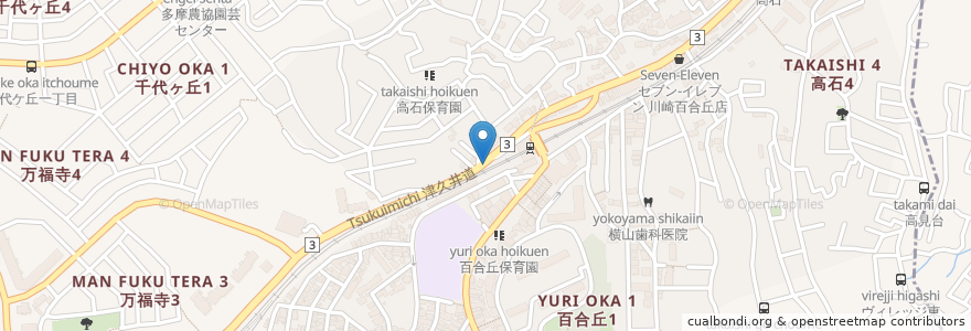 Mapa de ubicacion de きらり歯科 en Japan, Kanagawa Prefecture, Kawasaki, Asao Ward.