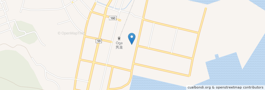 Mapa de ubicacion de 男鹿警察署 en Japão, 秋田県, 男鹿市.
