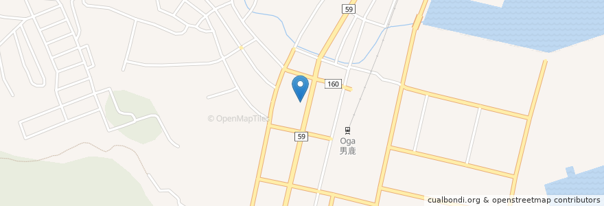 Mapa de ubicacion de 喫茶 秋桜 en Japonya, 秋田県, 男鹿市.