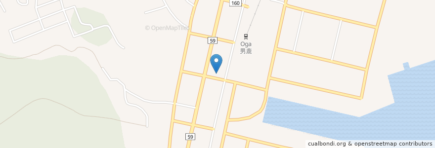 Mapa de ubicacion de あとりえふうろ en 日本, 秋田県, 男鹿市.