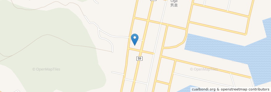 Mapa de ubicacion de 認定こども園 船川保育園 en Japan, Akita Prefecture, Oga.