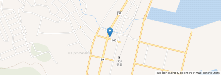 Mapa de ubicacion de 養老乃瀧 船川店 en Japan, 秋田県, 男鹿市.
