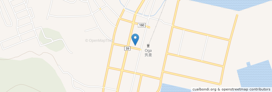 Mapa de ubicacion de 長谷川医院 en Japan, Präfektur Akita, 男鹿市.