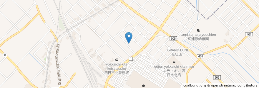 Mapa de ubicacion de ひぐち歯科クリニック en 日本, 三重県, 四日市市.