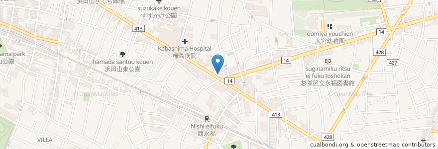 Mapa de ubicacion de マリア歯科 en Japan, 東京都, 杉並区.